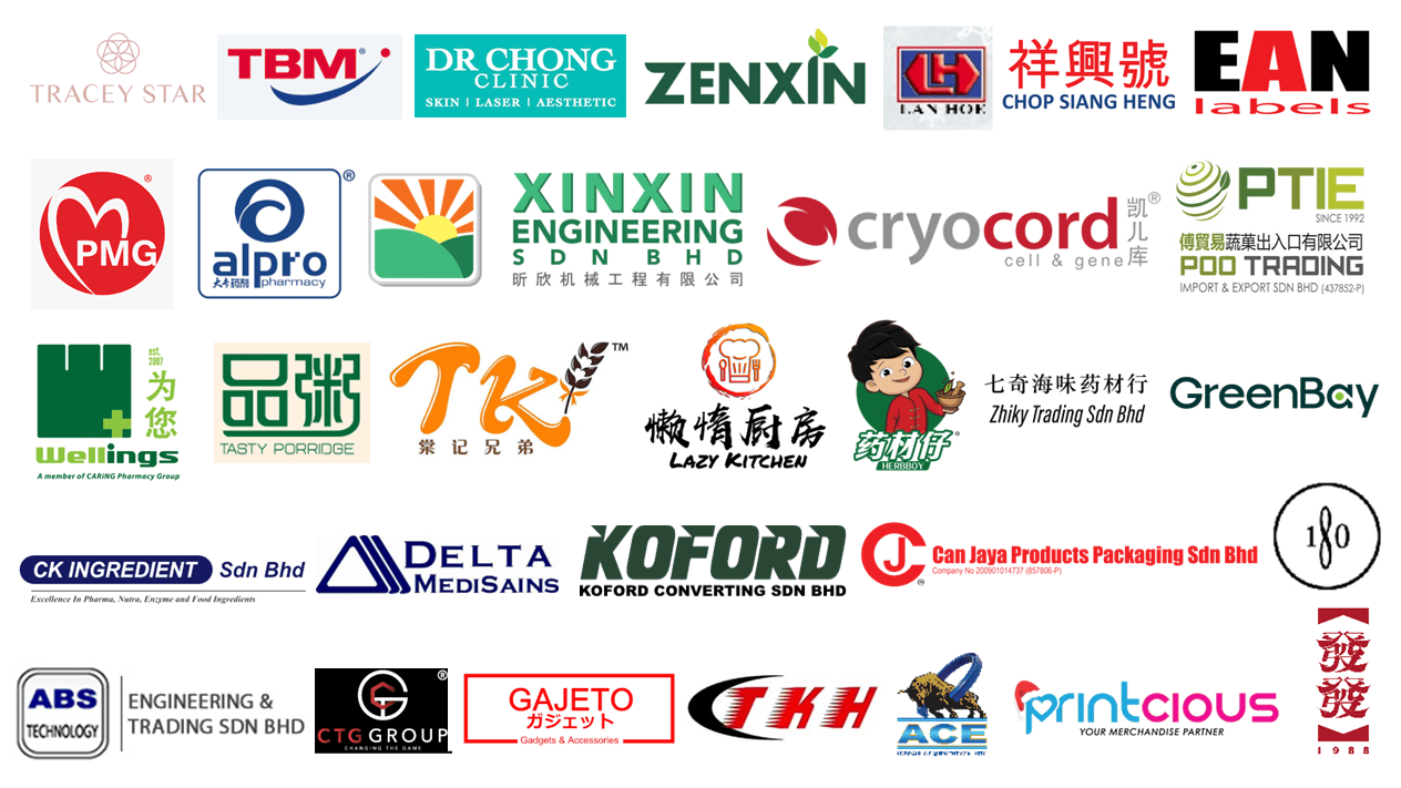 YYC 服务过的本地企业客户标志，涵盖零售、制造、工程、医药、食品与企业服务行业